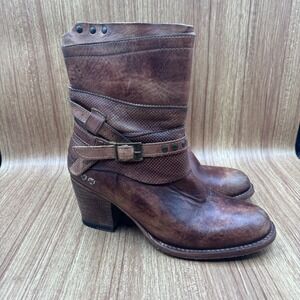 Bed Stu Cobbler Series Leather Ankle Boots Brown Womens 8 Bench Made 5289